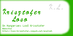 krisztofer loso business card