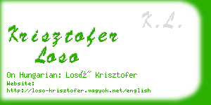 krisztofer loso business card